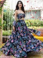 Lavanya The Label Floral Printed Ready to Wear Lehenga & Blouse With Dupatta - Image 3