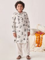 pspeaches Boys Ethnic Motifs Printed Regular Kurta with Pyjamas