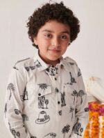 pspeaches Boys Ethnic Motifs Printed Regular Kurta with Pyjamas - Image 2