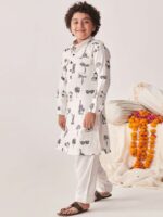 pspeaches Boys Ethnic Motifs Printed Regular Kurta with Pyjamas - Image 4
