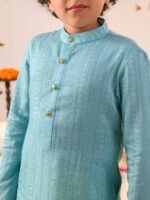 pspeaches Boys Ethnic Motifs Printed Regular Pure Cotton Kurta With Pyjamas - Image 2
