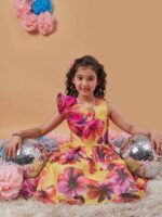 pspeaches Girls Floral Printed Fit and Flare Midi Dress - Image 6