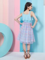 pspeaches Girls Geometric Printed Fit & Flare Dress - Image 4