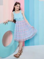pspeaches Girls Geometric Printed Fit & Flare Dress - Image 6