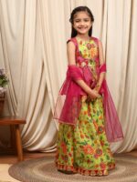 pspeaches Girls Printed Ready to Wear Lehenga & Blouse With Dupatta - Image 3