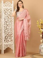 Grancy Embroidered Organza Banarasi Saree