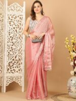 Grancy Embroidered Organza Banarasi Saree - Image 4