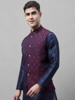 Jompers Men Woven Design Nehru Jacket - Image 3