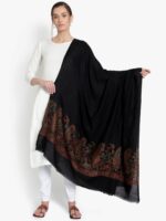 Mizash Women Paisley Printed Woollen Shawl