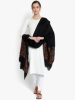 Mizash Women Paisley Printed Woollen Shawl - Image 5