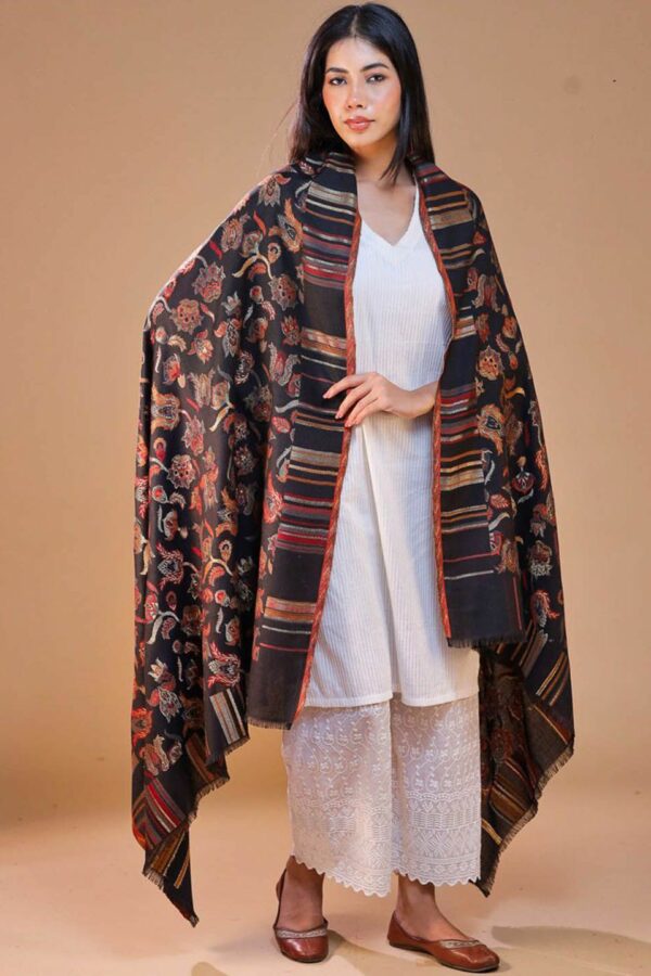 SWI Stylish Women Ethnic Motifs Woven Design Shawl