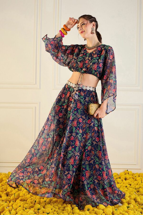 Shae by SASSAFRAS Printed Ready to Wear Lehenga With Blouse