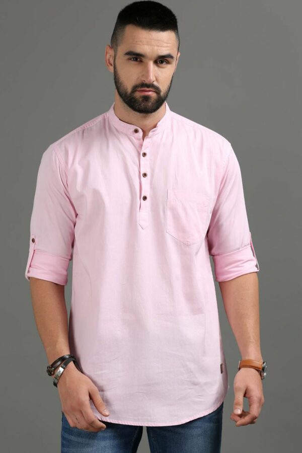 Tallwalker Mandarin Collar Cotton Kurta