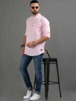 Tallwalker Mandarin Collar Cotton Kurta - Image 7