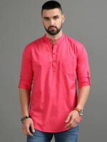 Tallwalker Mandarin collar Cotton Kurta