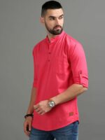 Tallwalker Mandarin collar Cotton Kurta - Image 4