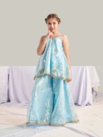 pspeaches Girls Printed Regular Kurti with Palazzos