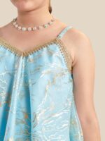 pspeaches Girls Printed Regular Kurti with Palazzos - Image 3