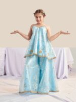 pspeaches Girls Printed Regular Kurti with Palazzos - Image 7