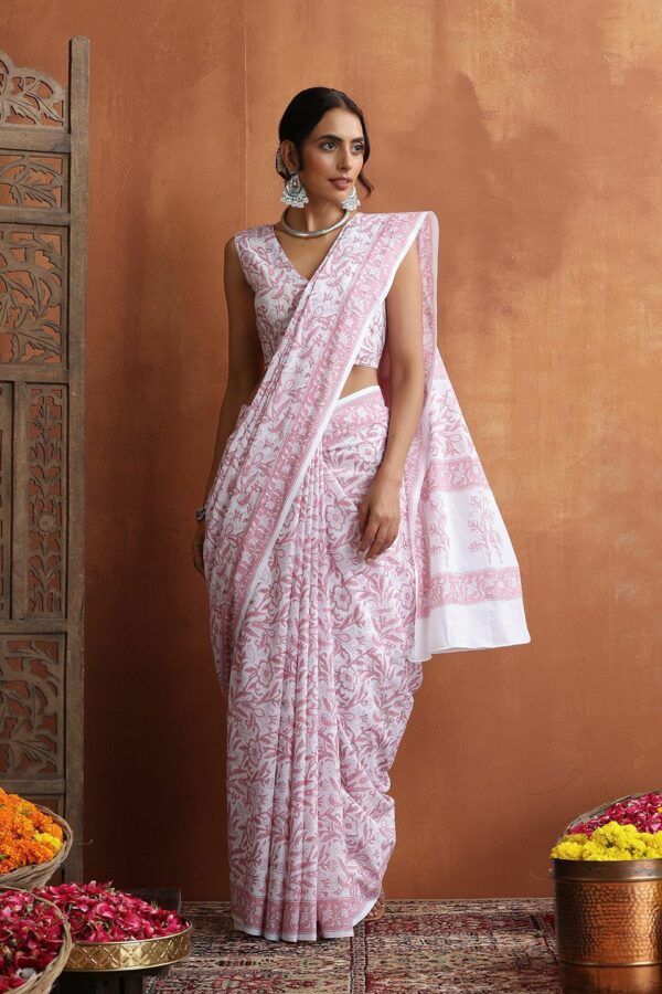 HOC Crafts Hand Block Printed Saree