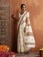 HOC Crafts Hand Block Printed Saree - Image 2