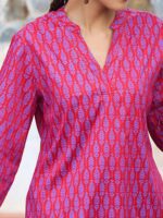 HOC Crafts Hand Embroidered Printed Kurta Short Kurta - Image 2