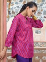 HOC Crafts Hand Embroidered Printed Kurta Short Kurta - Image 3