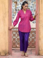 HOC Crafts Hand Embroidered Printed Kurta Short Kurta - Image 4