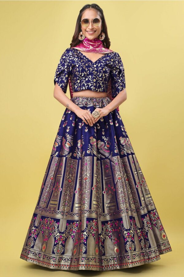 PURVAJA Ready to Wear Lehenga & Unstitched Blouse With Dupatta