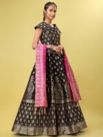 PURVAJA Woven Design Ready to Wear Lehenga & Unstitched Blouse With Dupatta - Image 5