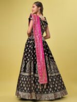 PURVAJA Woven Design Ready to Wear Lehenga & Unstitched Blouse With Dupatta - Image 6