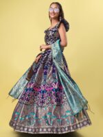 PURVAJA Woven Design Ready to Wear Lehenga & Unstitched Blouse With Dupatta - Image 7