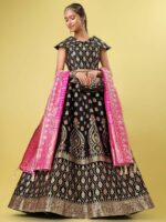 PURVAJA Woven Design Ready to Wear Lehenga & Unstitched Blouse With Dupatta - Image 7