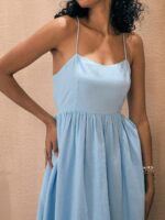 Pink Paprika by SASSAFRAS Back Tie-Dori Fit & Flare Midi Dress - Image 3