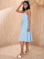 Pink Paprika by SASSAFRAS Back Tie-Dori Fit & Flare Midi Dress - Image 4
