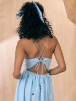 Pink Paprika by SASSAFRAS Back Tie-Dori Fit & Flare Midi Dress - Image 7