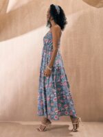 Pink Paprika by SASSAFRAS Floral Print Cotton Empire Maxi Dress - Image 7