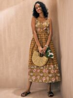 Pink Paprika by SASSAFRAS Floral Print Cotton Fit & Flare Midi Dress - Image 6