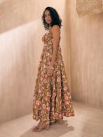 Pink Paprika by SASSAFRAS Floral Print Cotton Maxi Dress - Image 4