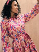 Pink Paprika by SASSAFRAS Floral Print Cotton Shirt Dress - Image 2