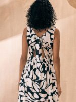 Pink Paprika by SASSAFRAS Printed Fit & Flare Midi Dress - Image 7