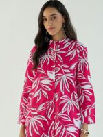 Pink Paprika by SASSAFRAS Women Conversational Printed A-Line Midi Dress - Image 2
