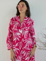 Pink Paprika by SASSAFRAS Women Conversational Printed A-Line Midi Dress - Image 6