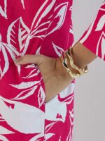 Pink Paprika by SASSAFRAS Women Conversational Printed A-Line Midi Dress - Image 7