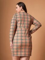 SASSAFRAS Curve Checked Dress - Image 4