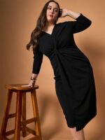 SASSAFRAS Curve Midi Dress