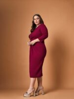 SASSAFRAS Curve Midi Dress - Image 4