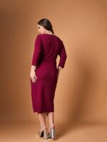 SASSAFRAS Curve Midi Dress - Image 5