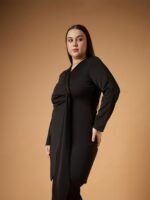 SASSAFRAS Curve Scuba Bodycon Dress - Image 3