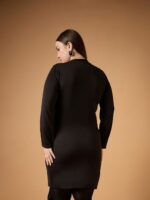 SASSAFRAS Curve Scuba Bodycon Dress - Image 4